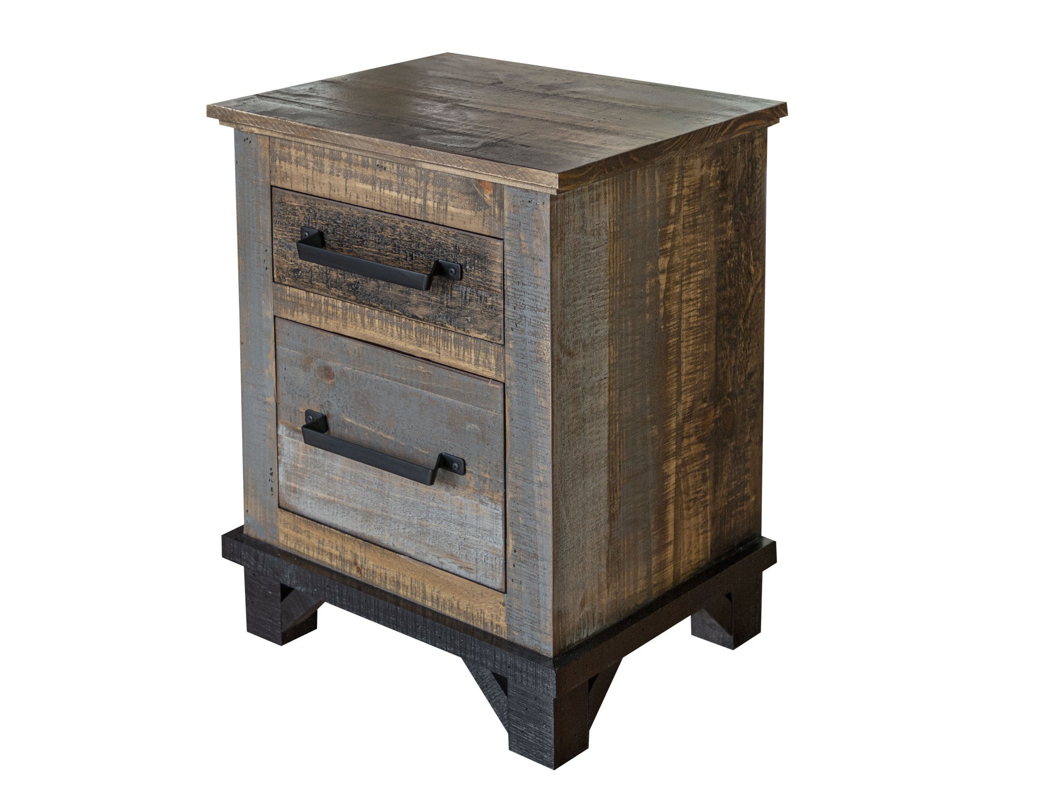 27" Brown Two Drawer Nightstand Homeroots Bed & Bath