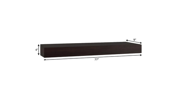 27" Brown Wood Wall Mounted Bathroom Shelves Homeroots Organization