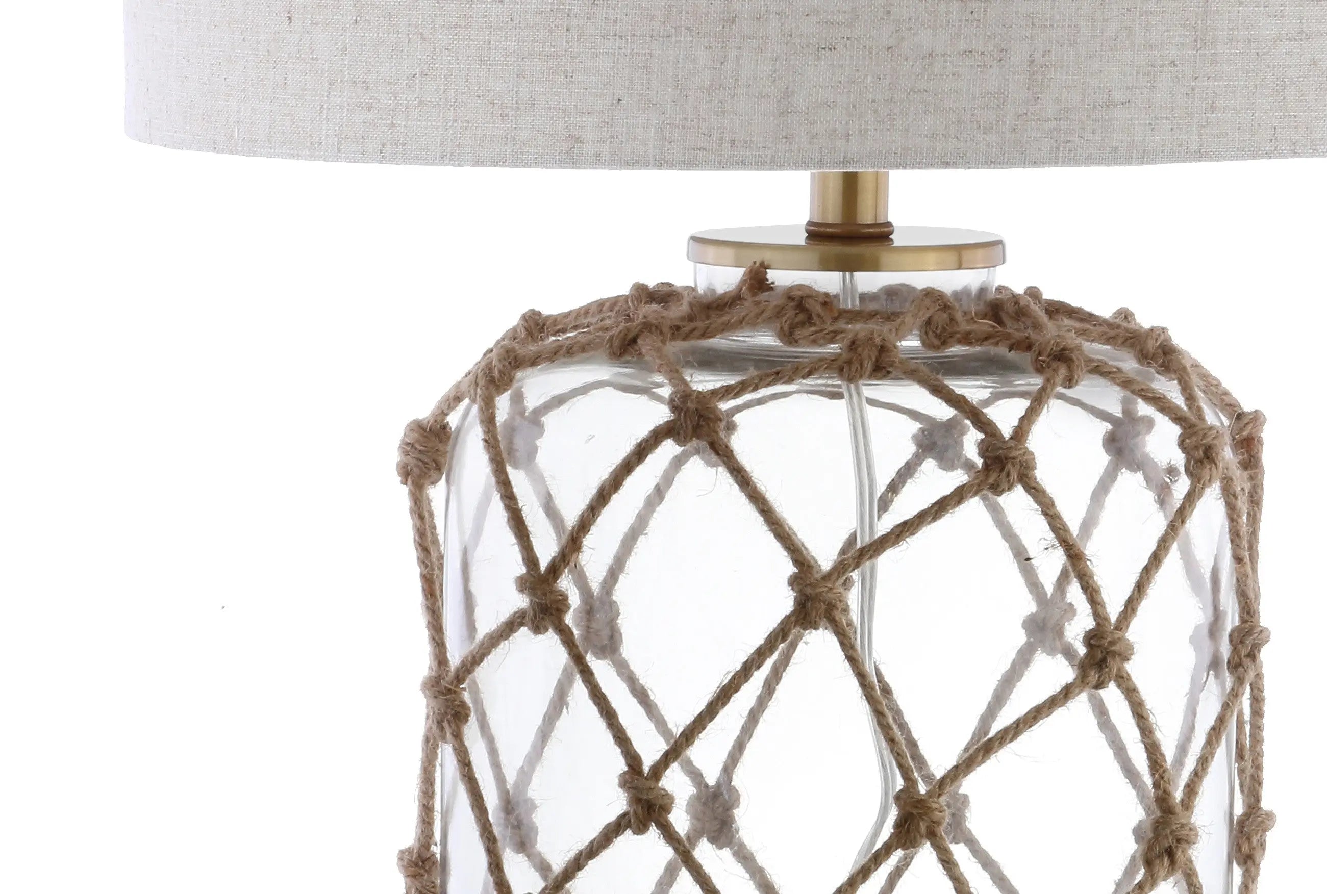 27" Clear Novelty Table Lamp LED With Drum Shade Homeroots Lighting