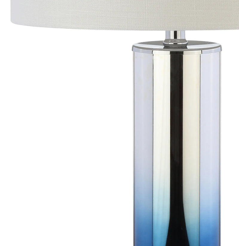 27" Clear Novelty Table Lamp With Drum Shade Homeroots Lighting
