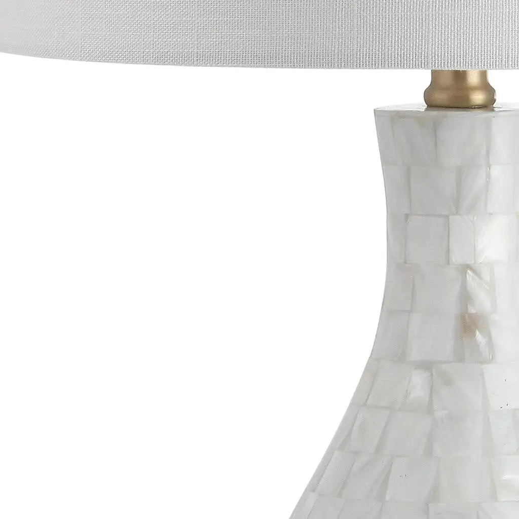 27" Clear Novelty Table Lamp With Drum Shade Homeroots Lighting