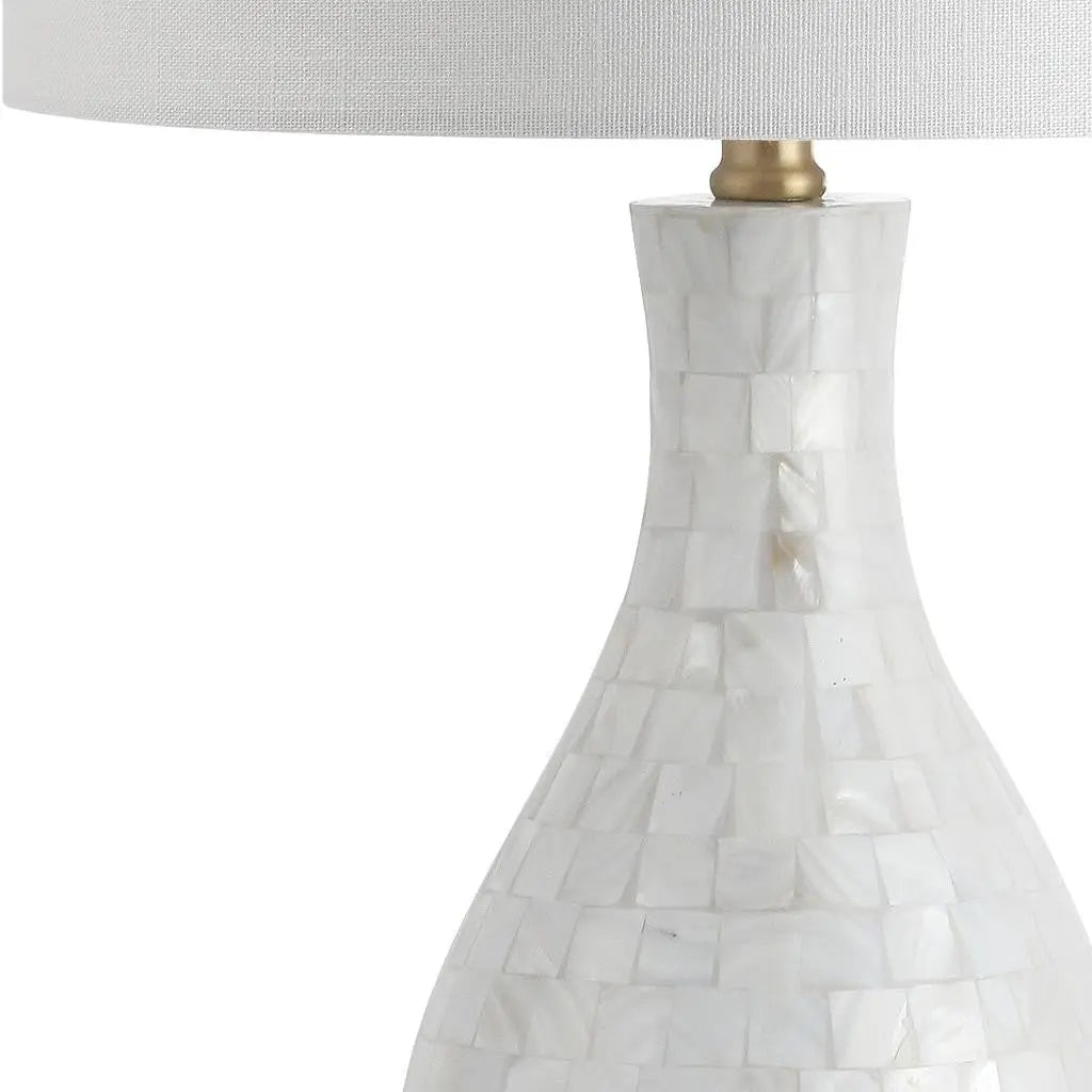 27" Clear Novelty Table Lamp With Drum Shade Homeroots Lighting