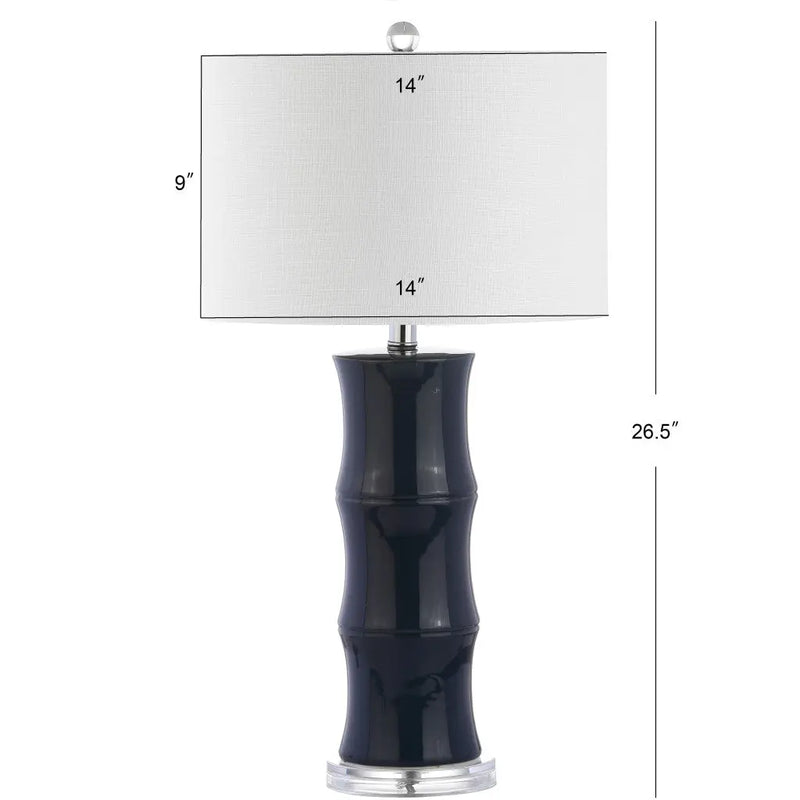 27" Clear Novelty Table Lamp With Drum Shade Homeroots Lighting