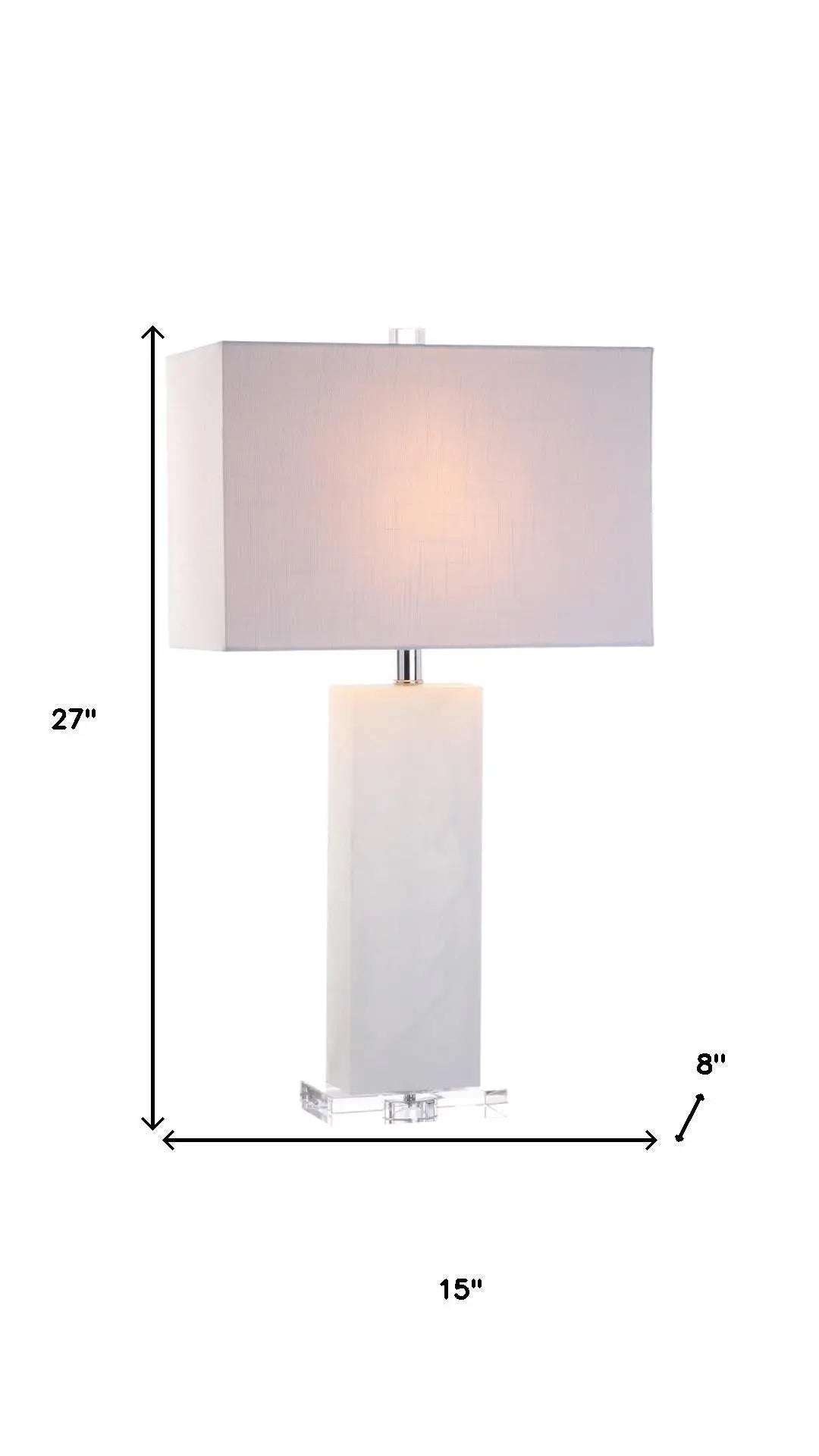 27" Clear Novelty Table Lamp With Shade Homeroots Lighting