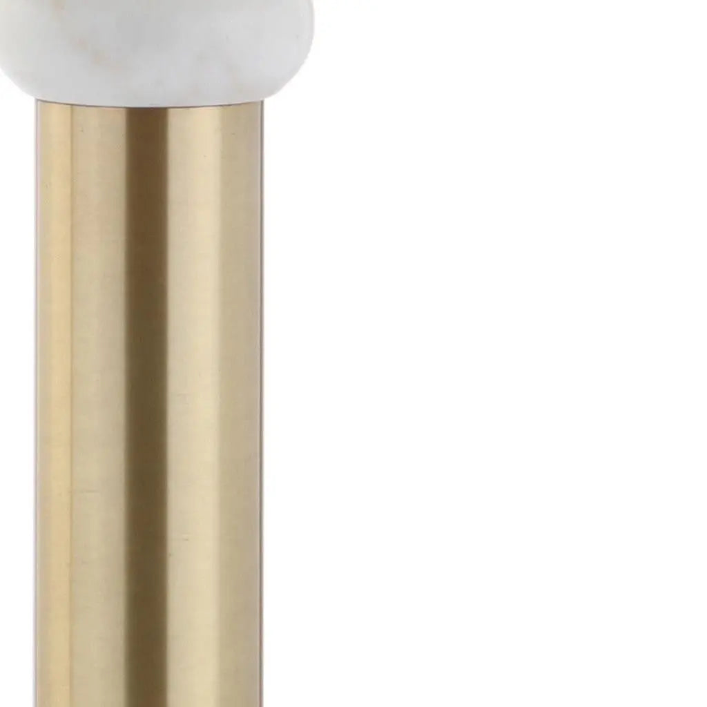 27" Gold Novelty Table Lamp With Drum Shade Homeroots Lighting
