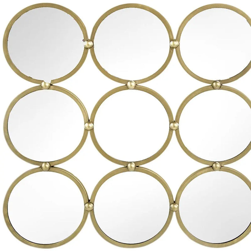 27" Gold Square Iron Framed Accent Mirror Homeroots Bed & Bath