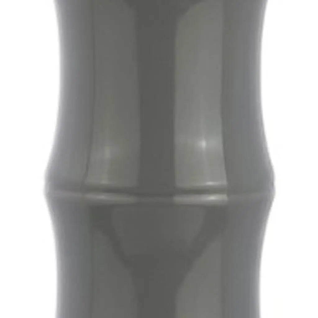 27" Gray And Clear Gourd Bedside Lamp With Drum Shade Homeroots Lighting