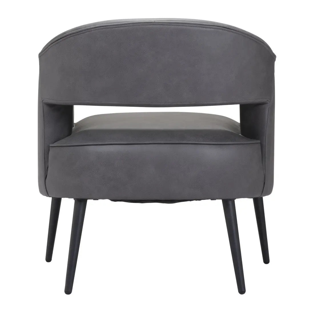 27" Gray And Gold Faux Leather And Upholstered Arm Chair Homeroots Living Room
