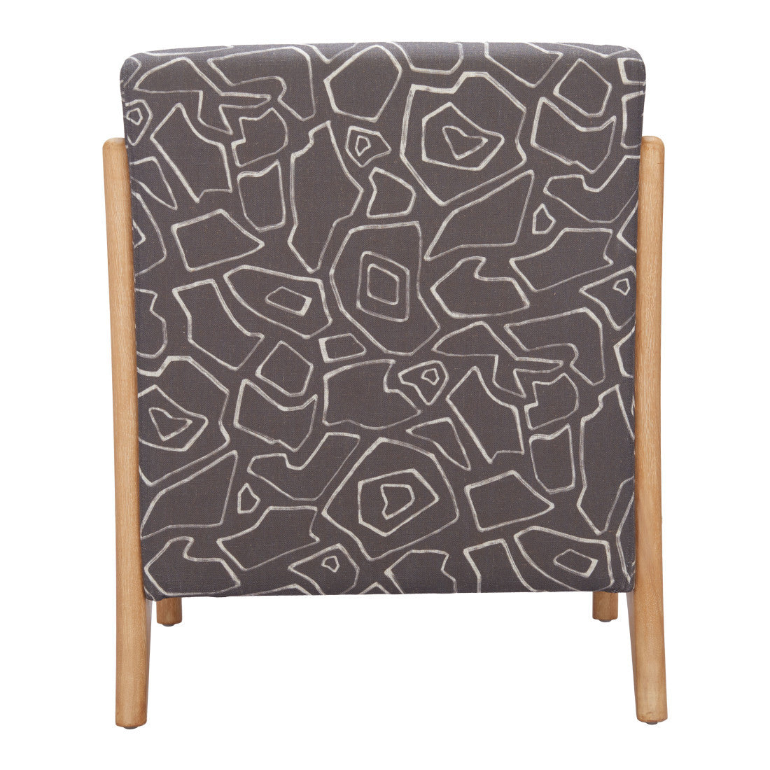 27" Gray and Natural Upholstered Arm Chair Homeroots Living Room