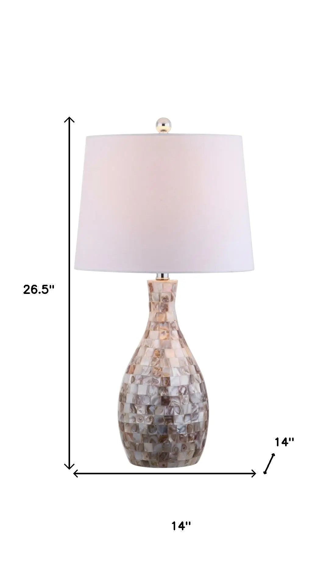 27" Ivory And Beige Novelty Table Lamp With Drum Shade Homeroots Lighting