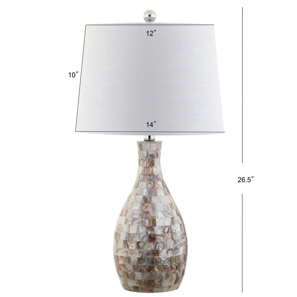 27" Ivory And Beige Novelty Table Lamp With Drum Shade Homeroots Lighting
