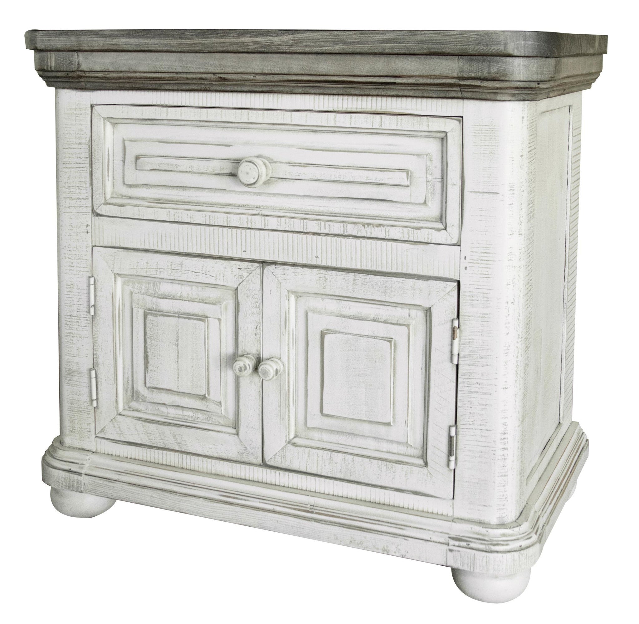 27" Ivory Solid Wood One Drawer Nightstand Homeroots Bed & Bath