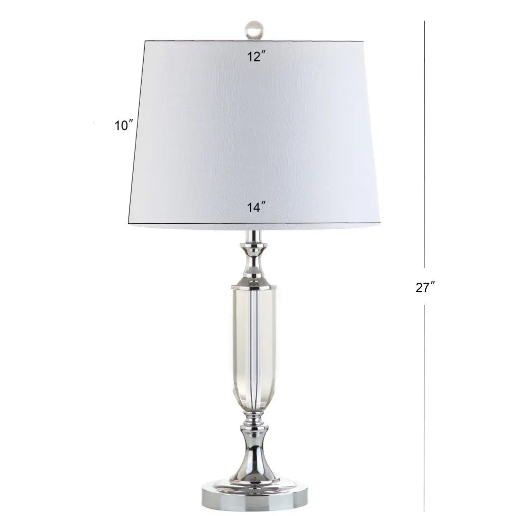 27" Silver Novelty Table Lamp With Empire Shade Homeroots Lighting