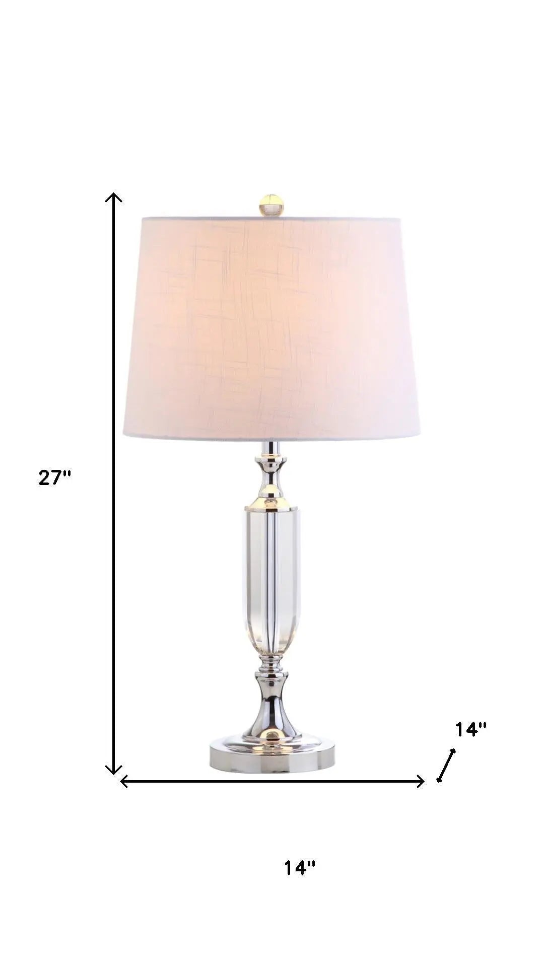 27" Silver Novelty Table Lamp With Empire Shade Homeroots Lighting