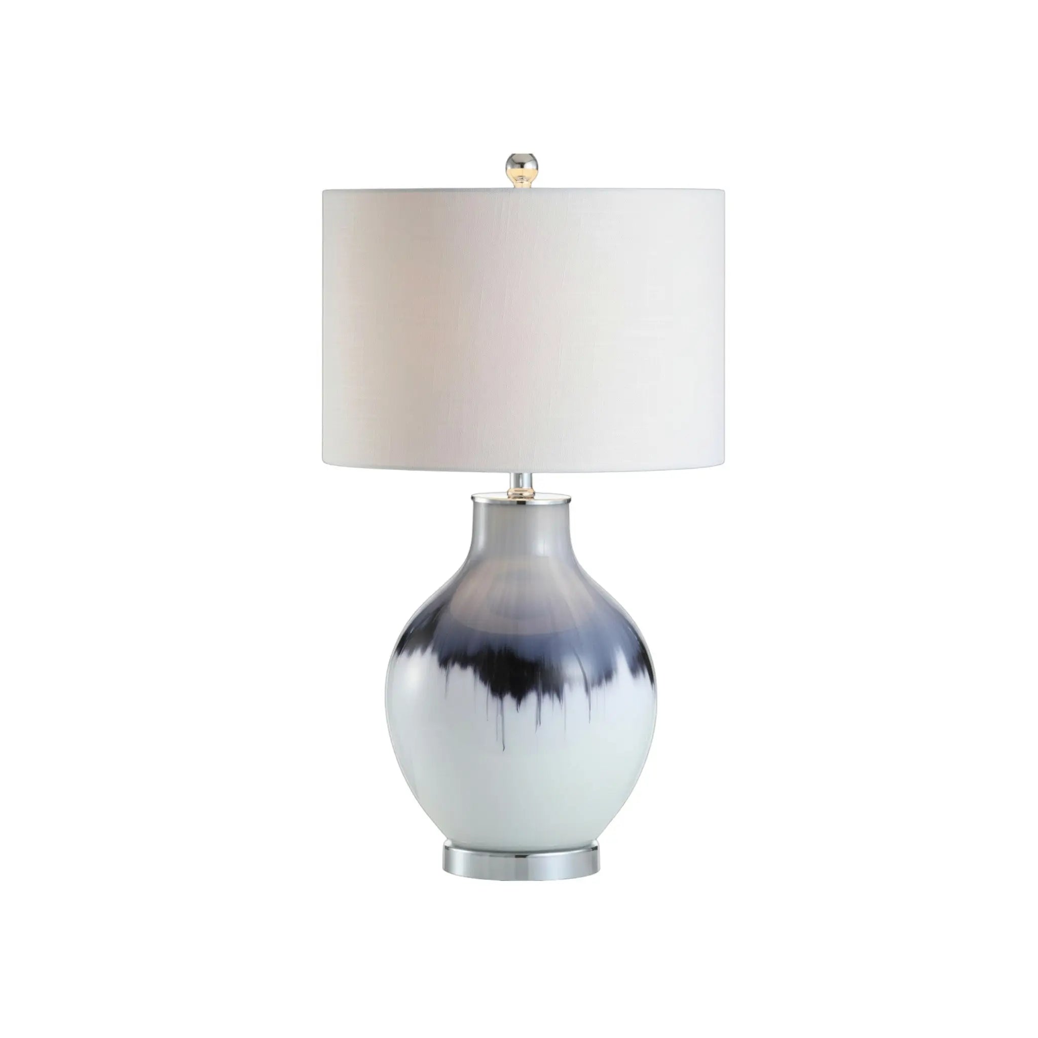 27" Silver Novelty Table Lamp With Globe Shade Homeroots Lighting