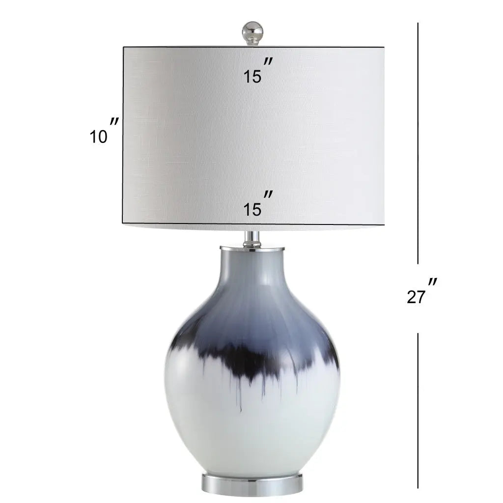 27" Silver Novelty Table Lamp With Globe Shade Homeroots Lighting