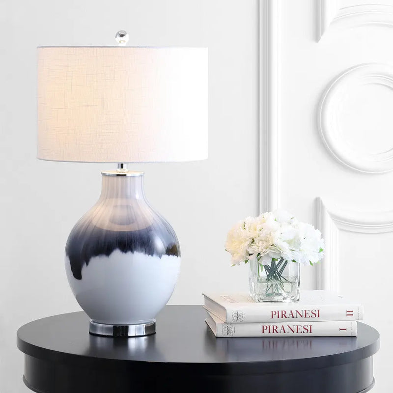 27" Silver Novelty Table Lamp With Globe Shade Homeroots Lighting