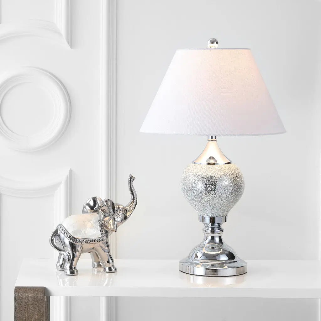 27" Silver Urn Table Lamp With Empire Shade Homeroots Lighting