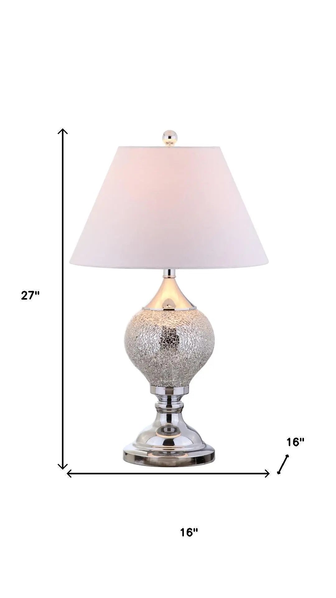 27" Silver Urn Table Lamp With Empire Shade Homeroots Lighting