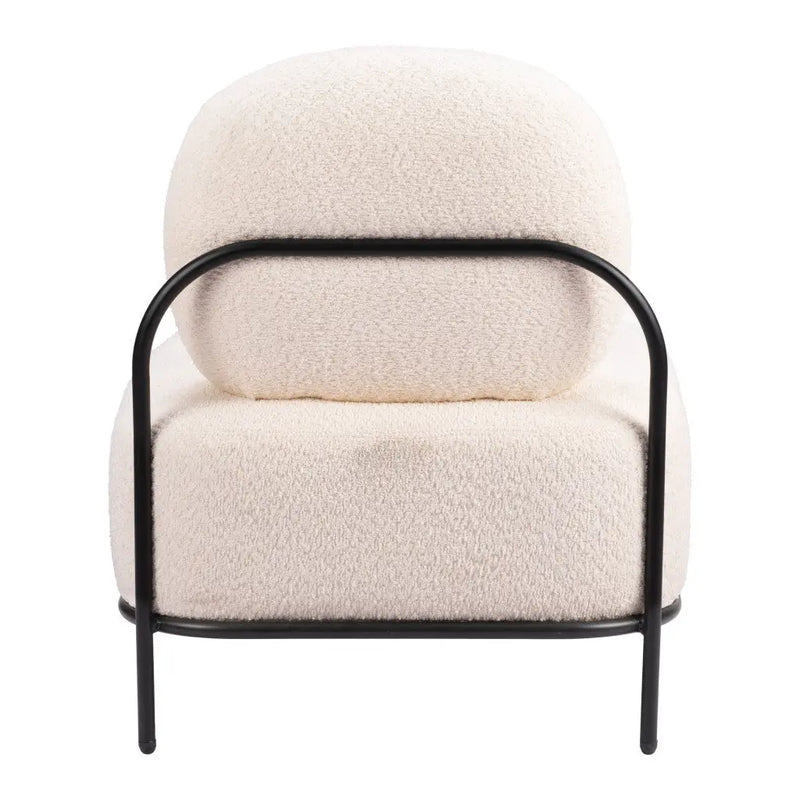 27" White And Black Sherpa And Upholstered Side Chair Homeroots Living Room
