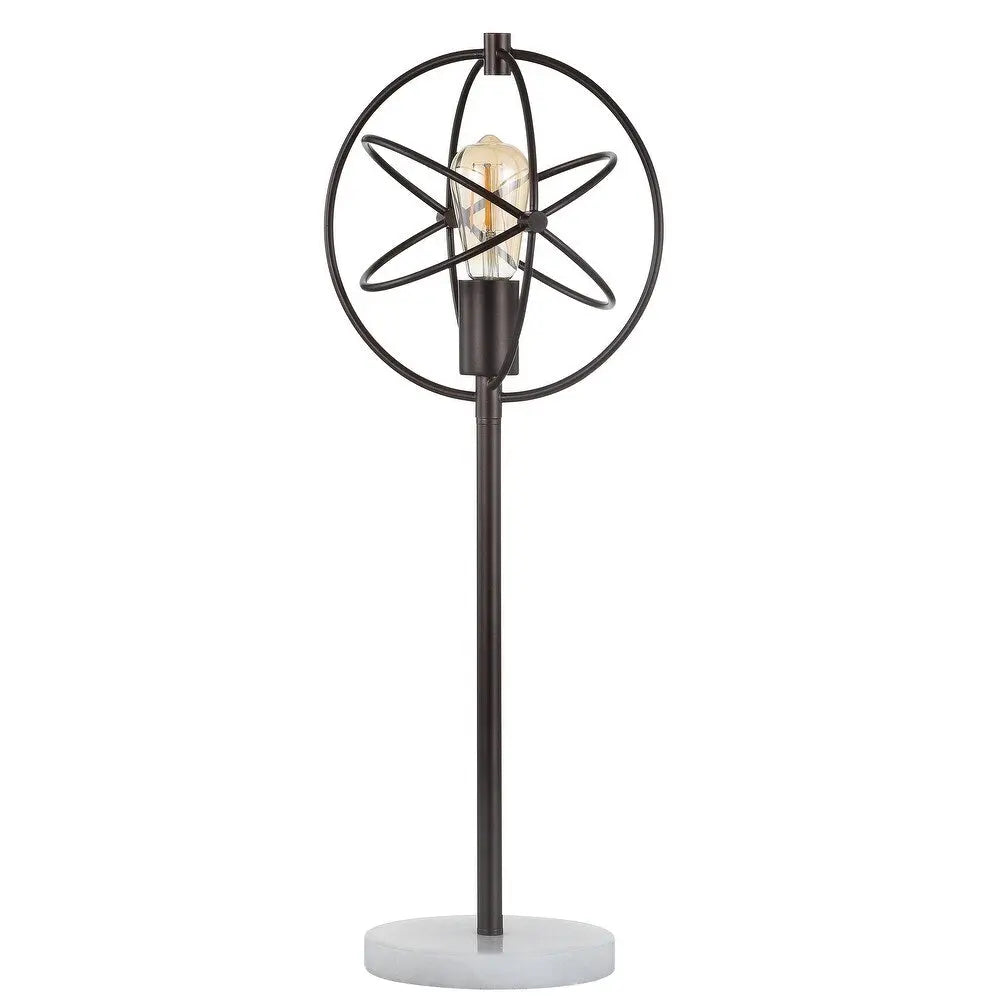 27" White Novelty Table Lamp With Globe Shade Homeroots Lighting
