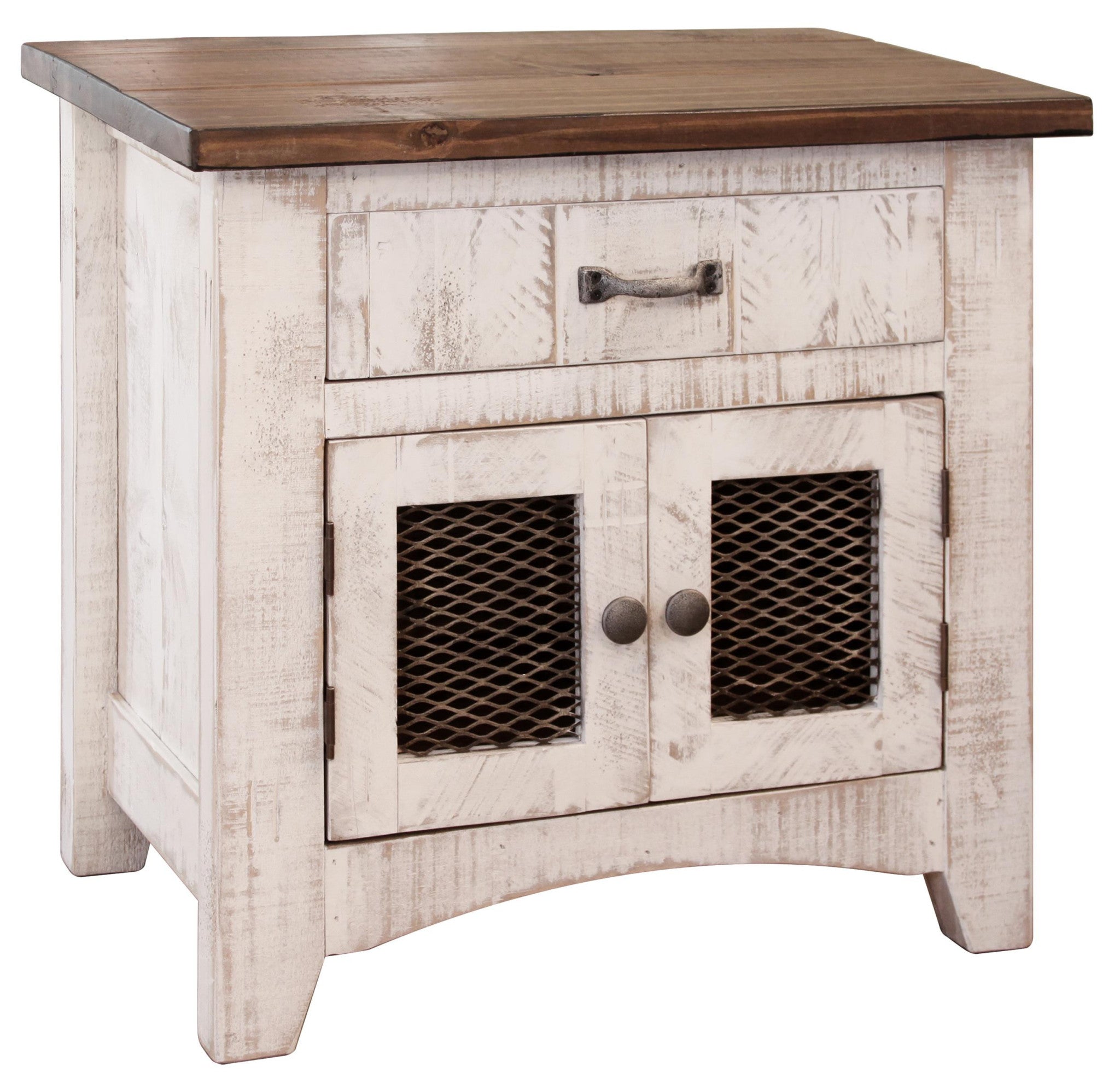 27" White One Drawer Nightstand Homeroots Bed & Bath