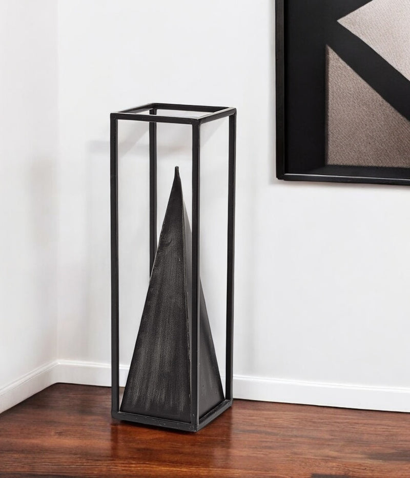 13" Black Metal Tabletop Sculpture - GreatEagleInc