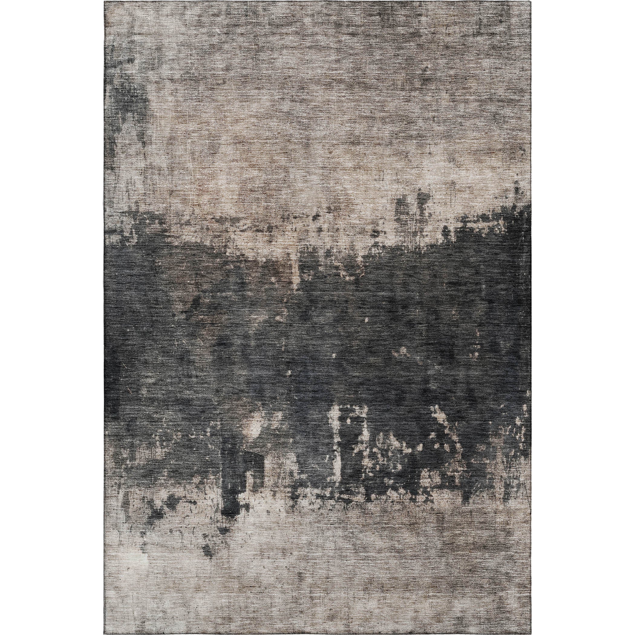 5' X 8' Taupe Beige And Gray Abstract Washable Area Rug With UV Protection Homeroots Home Decor