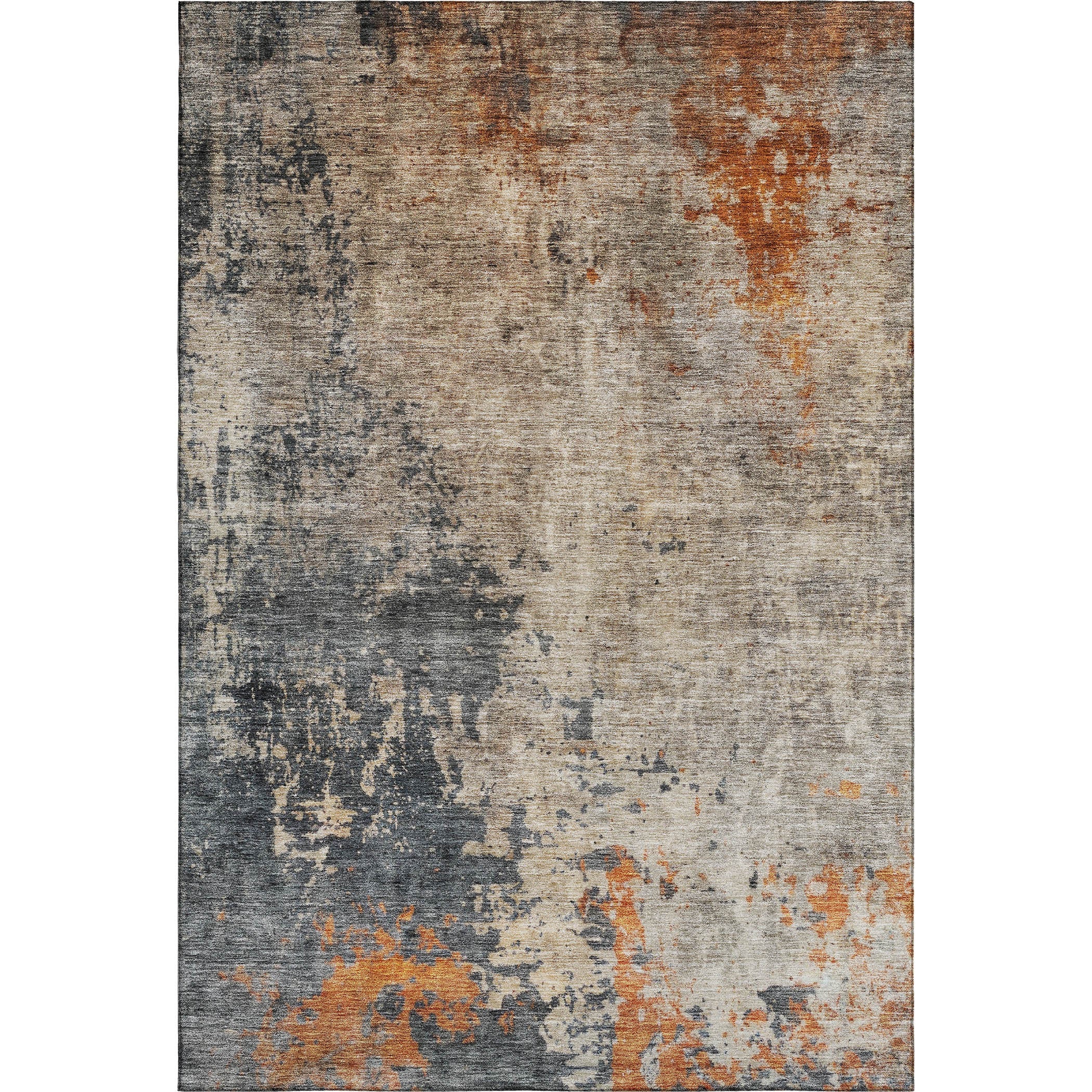 10' X 14' Khaki Beige And Blue Abstract Washable Area Rug With UV Protection Homeroots Home Decor