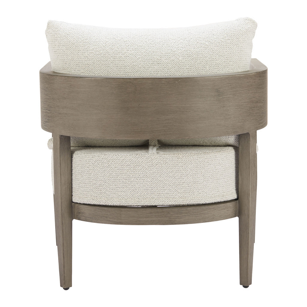 28" Beige Upholstered Arm Chair Homeroots Living Room