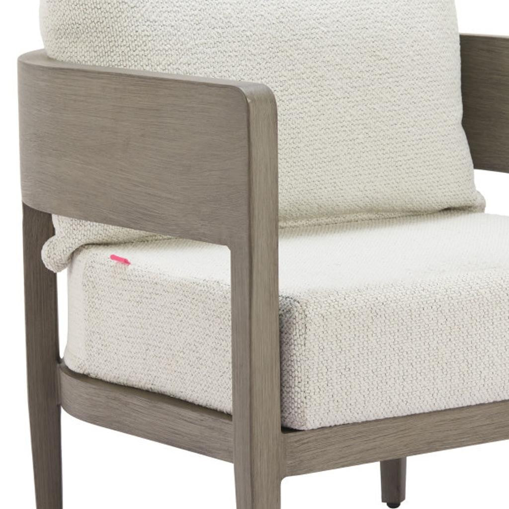 28" Beige Upholstered Arm Chair Homeroots Living Room
