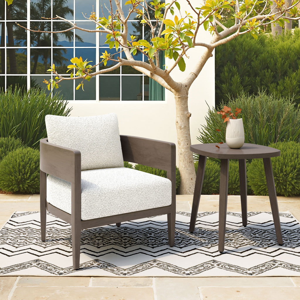 28" Beige Upholstered Arm Chair Homeroots Living Room