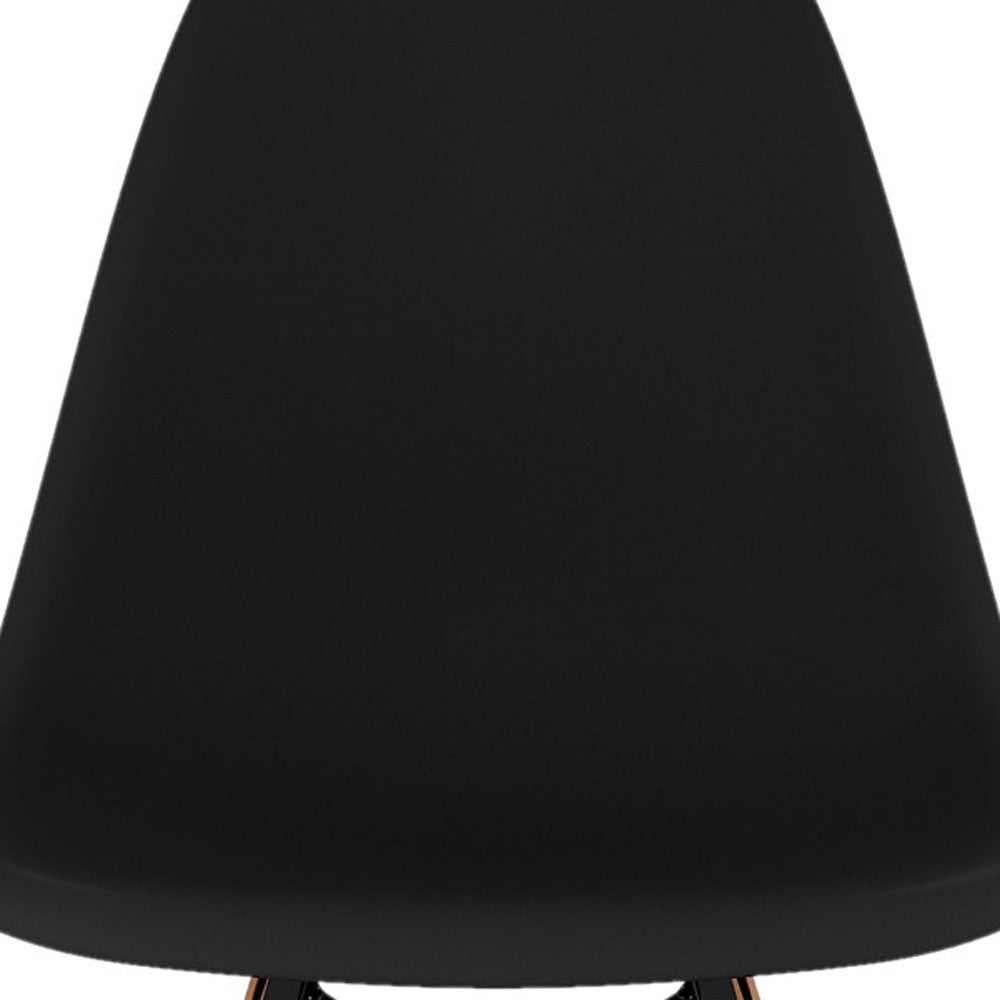28" Black And Brown Heavy Duty Plastic And Solid Wood Counter Height Bar Chair Homeroots Living Room