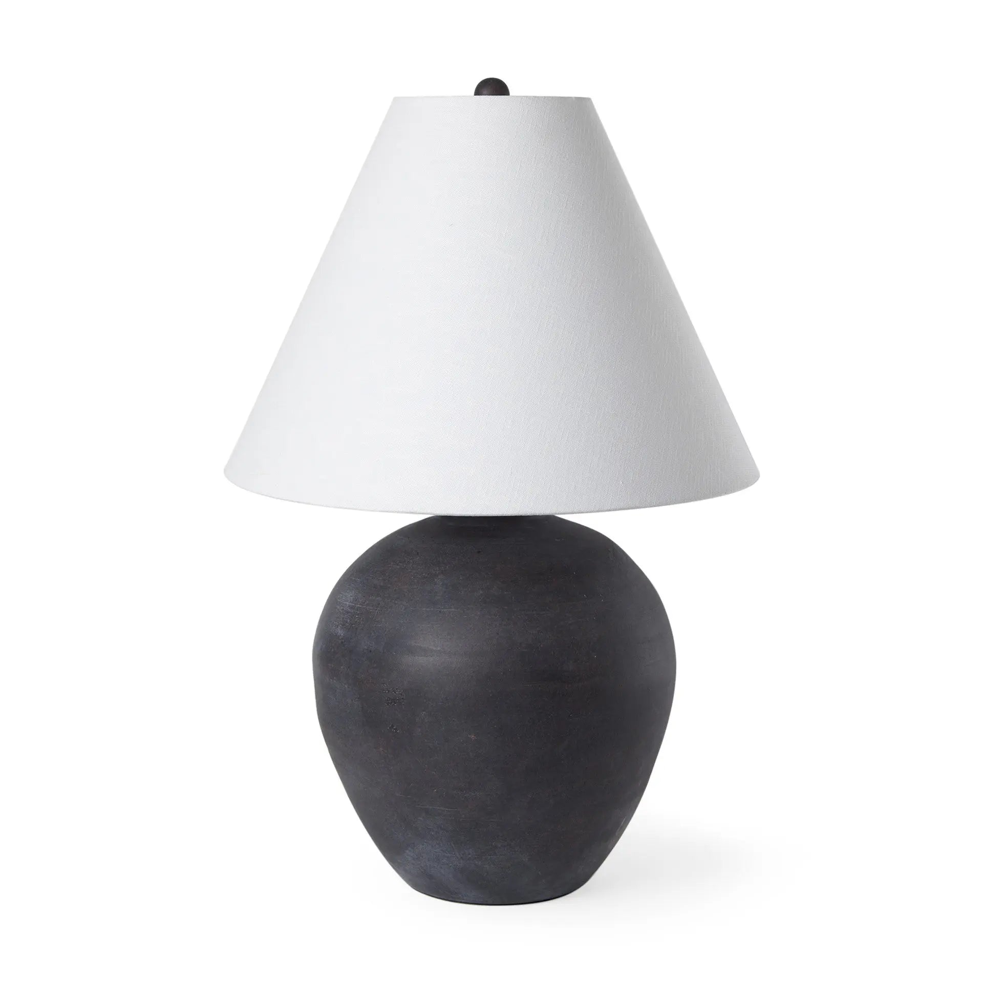 28" Black Novelty Bedside Lamp With Drum Shade Homeroots Lighting