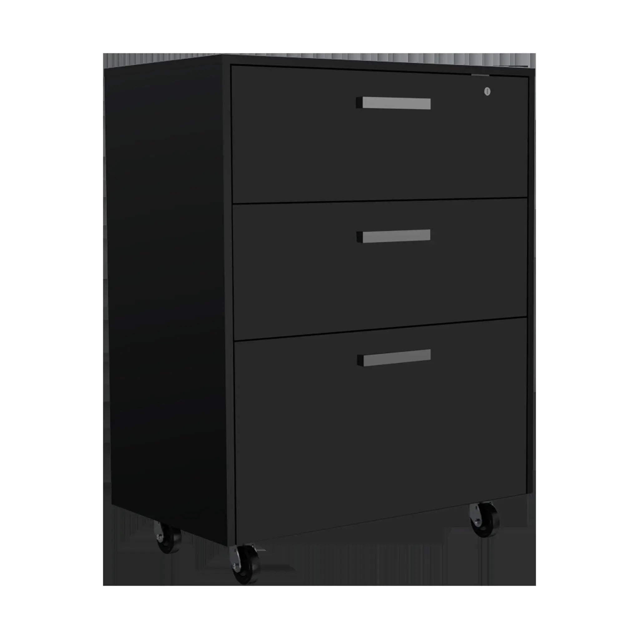 28" Black Wall mounted Accent Cabinet With Eight Shelves And Six Drawers - GreatEagleInc