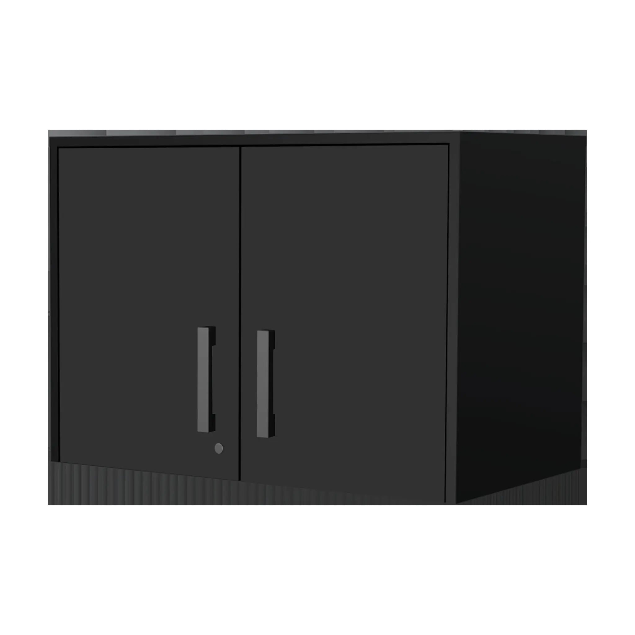 28" Black Wall mounted Accent Cabinet With Four Shelves And Six Drawers Homeroots Kitchen & Dining