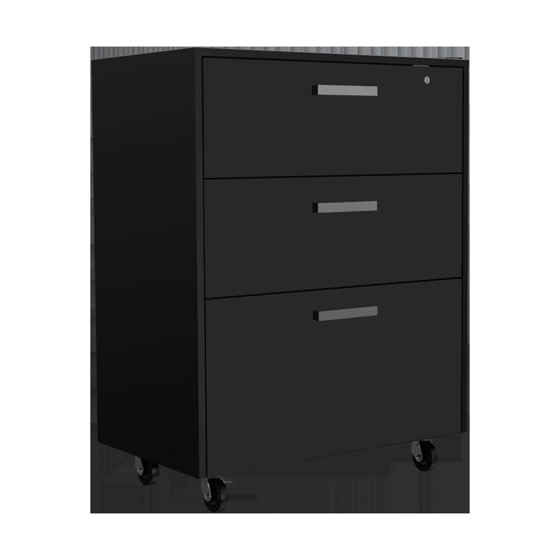 28" Black Wall mounted Accent Cabinet With Nine Shelves And Three Drawers - GreatEagleInc