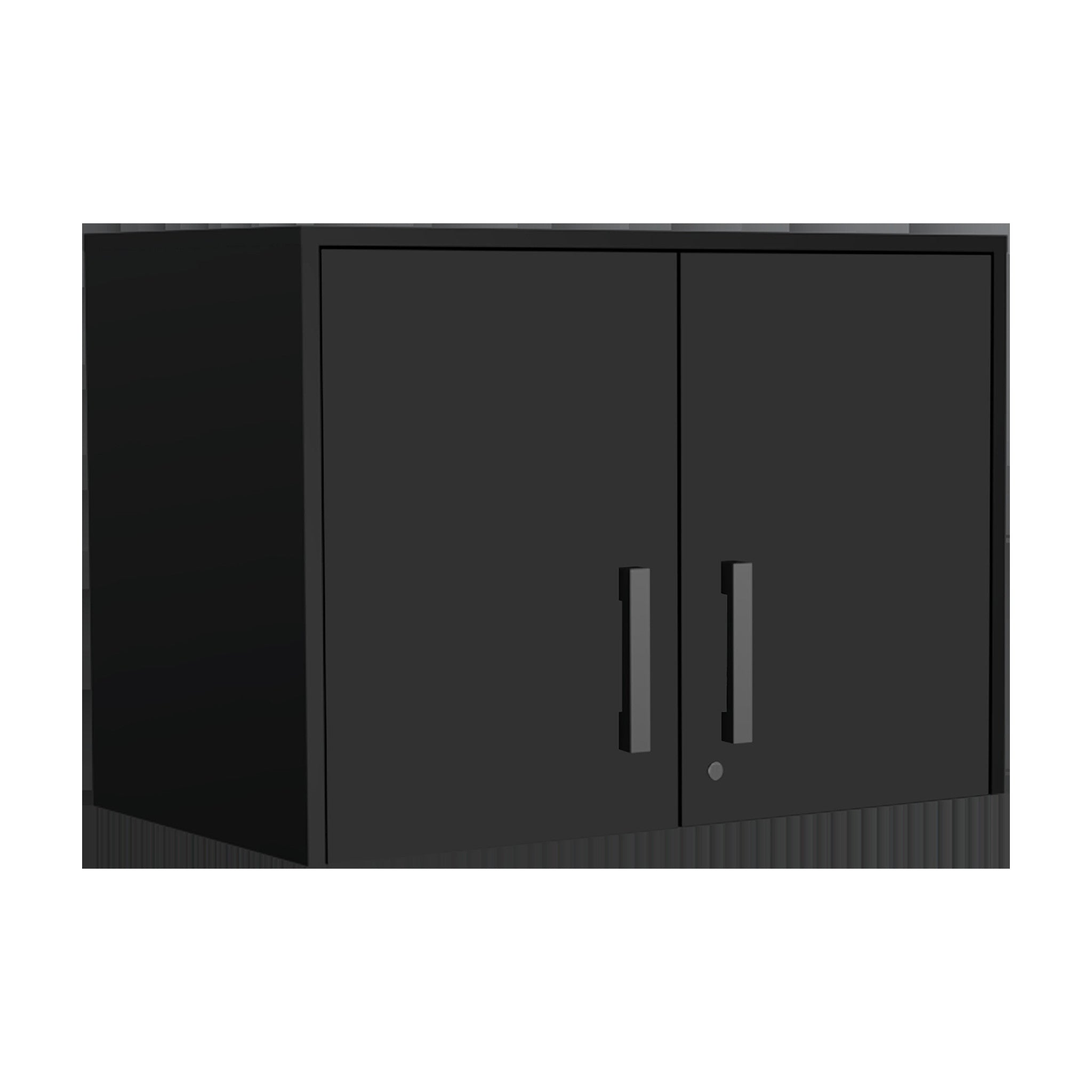 28" Black Wall mounted Accent Cabinet With Seven Shelves And Six Drawers - GreatEagleInc