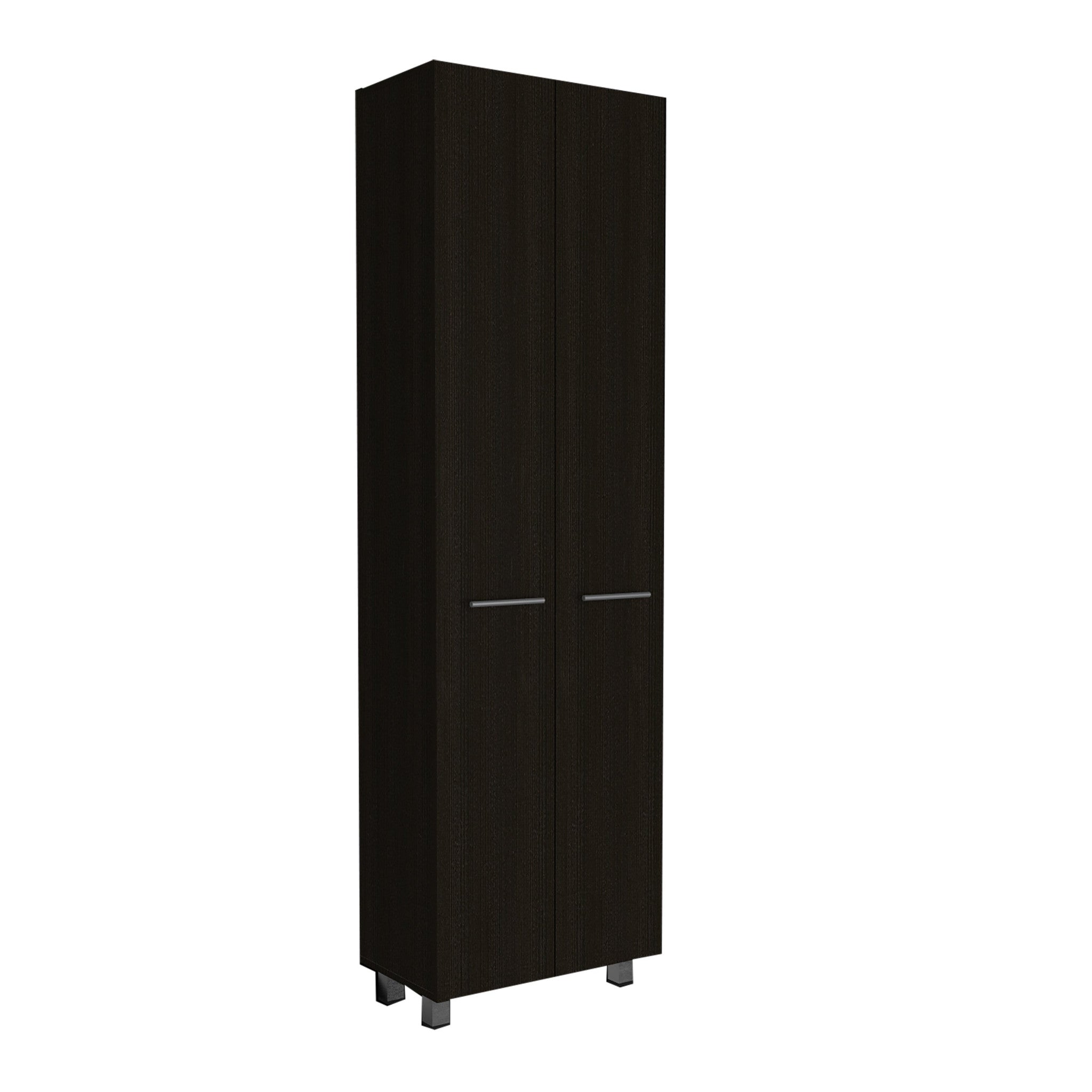 28" Black Wall mounted Accent Cabinet With Twelve Shelves And Six Drawers - GreatEagleInc
