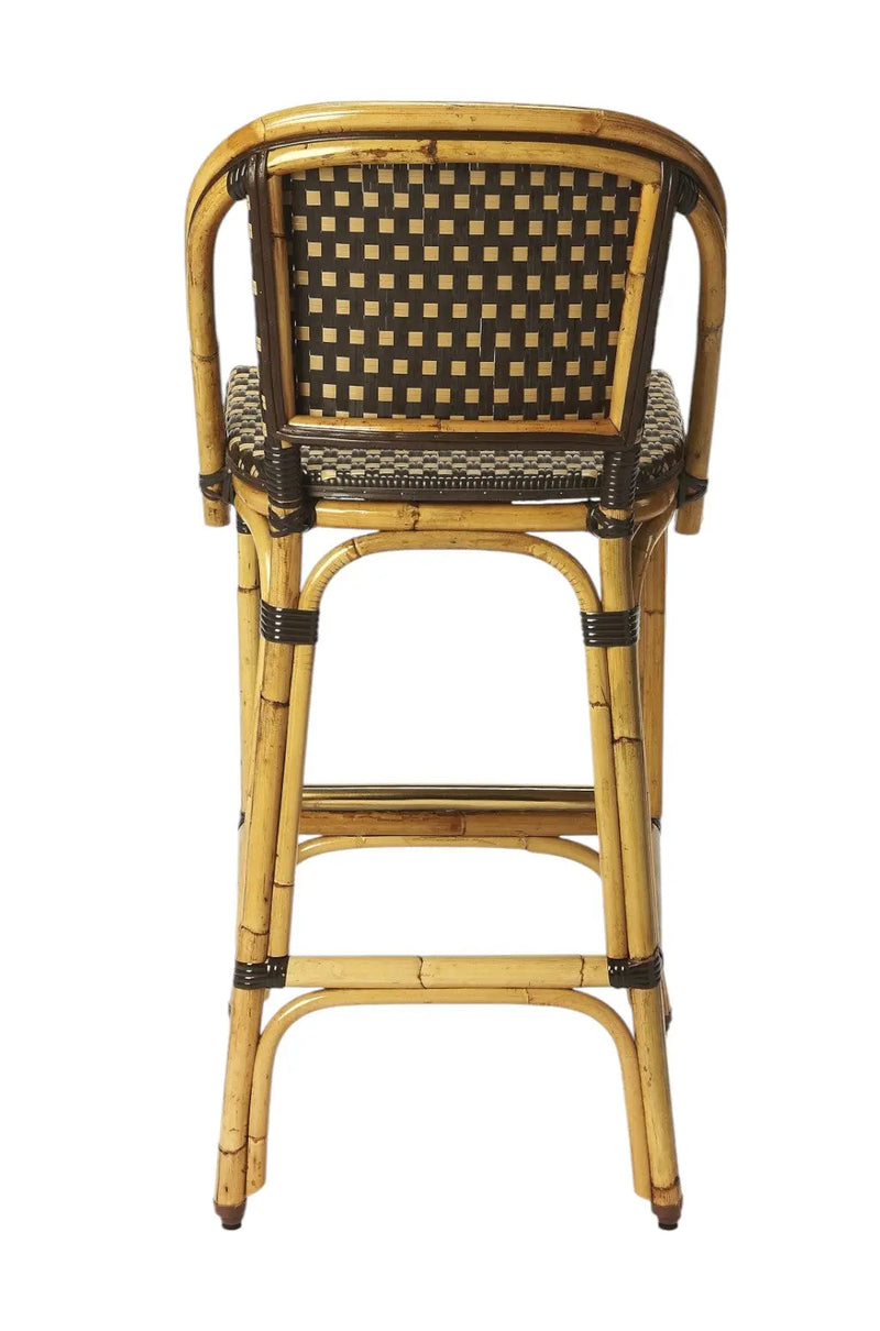 28" Brown Rattan Counter Height Bar Chair Homeroots Living Room