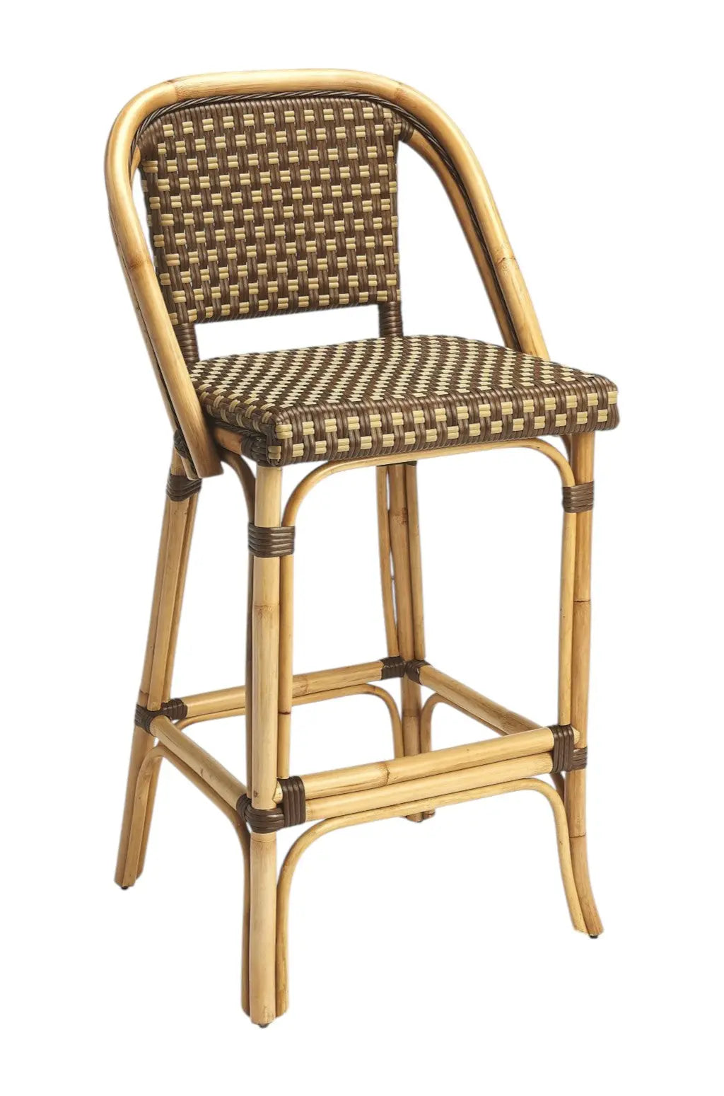 28" Brown Rattan Counter Height Bar Chair Homeroots Living Room