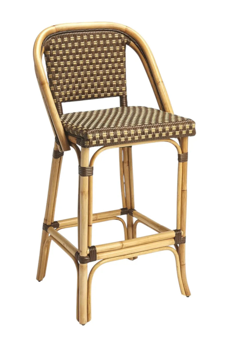 28" Brown Rattan Counter Height Bar Chair Homeroots Living Room