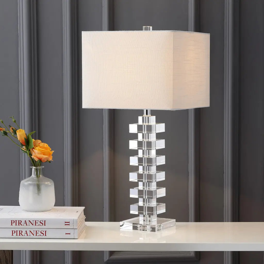 28" Clear Novelty Table Lamp With Shade Homeroots Lighting