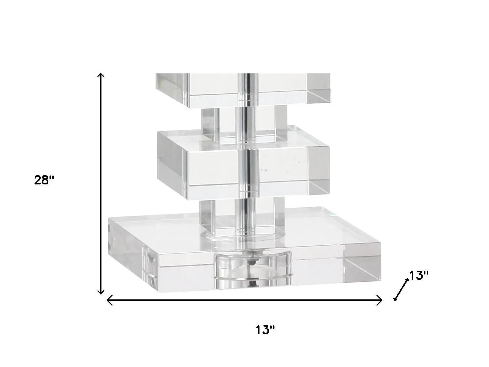 28" Clear Novelty Table Lamp With Shade Homeroots Lighting