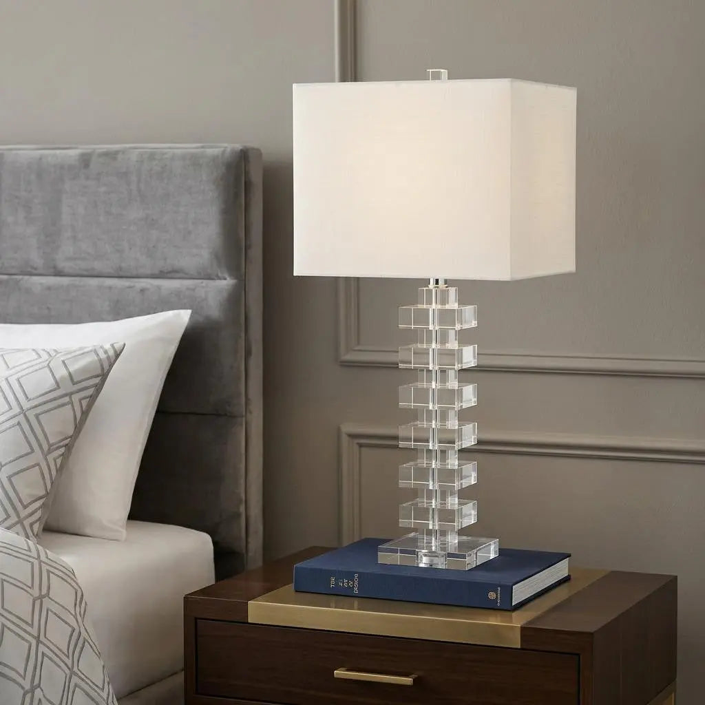28" Clear Novelty Table Lamp With Shade Homeroots Lighting