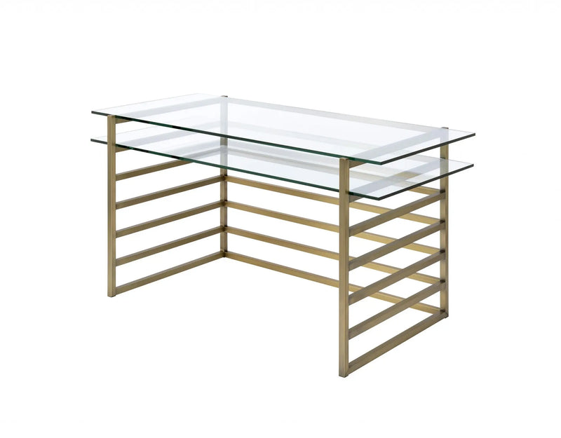 28" Clear and Gold Glass Mirrored - GreatEagleInc