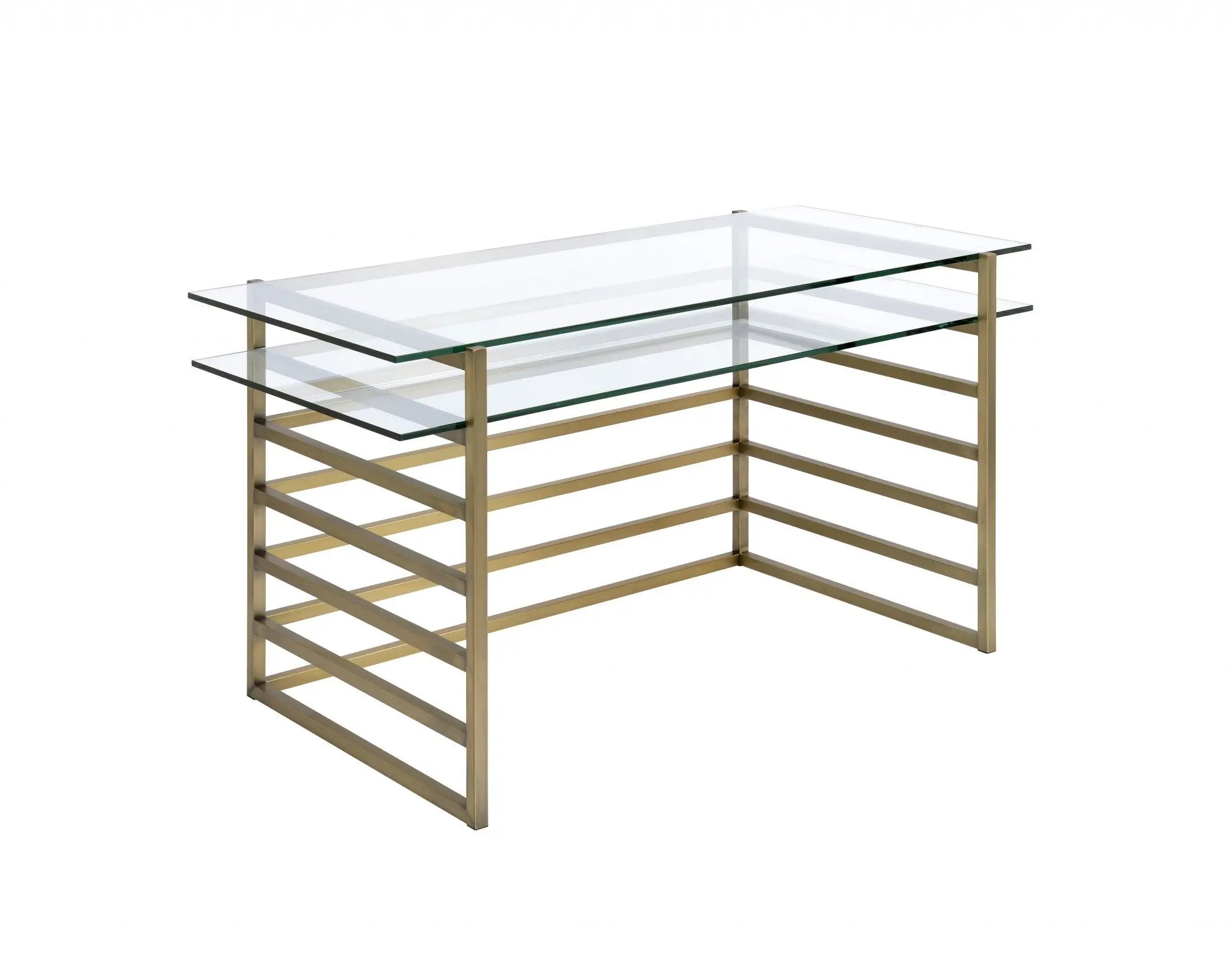 28" Clear and Gold Glass Mirrored - GreatEagleInc