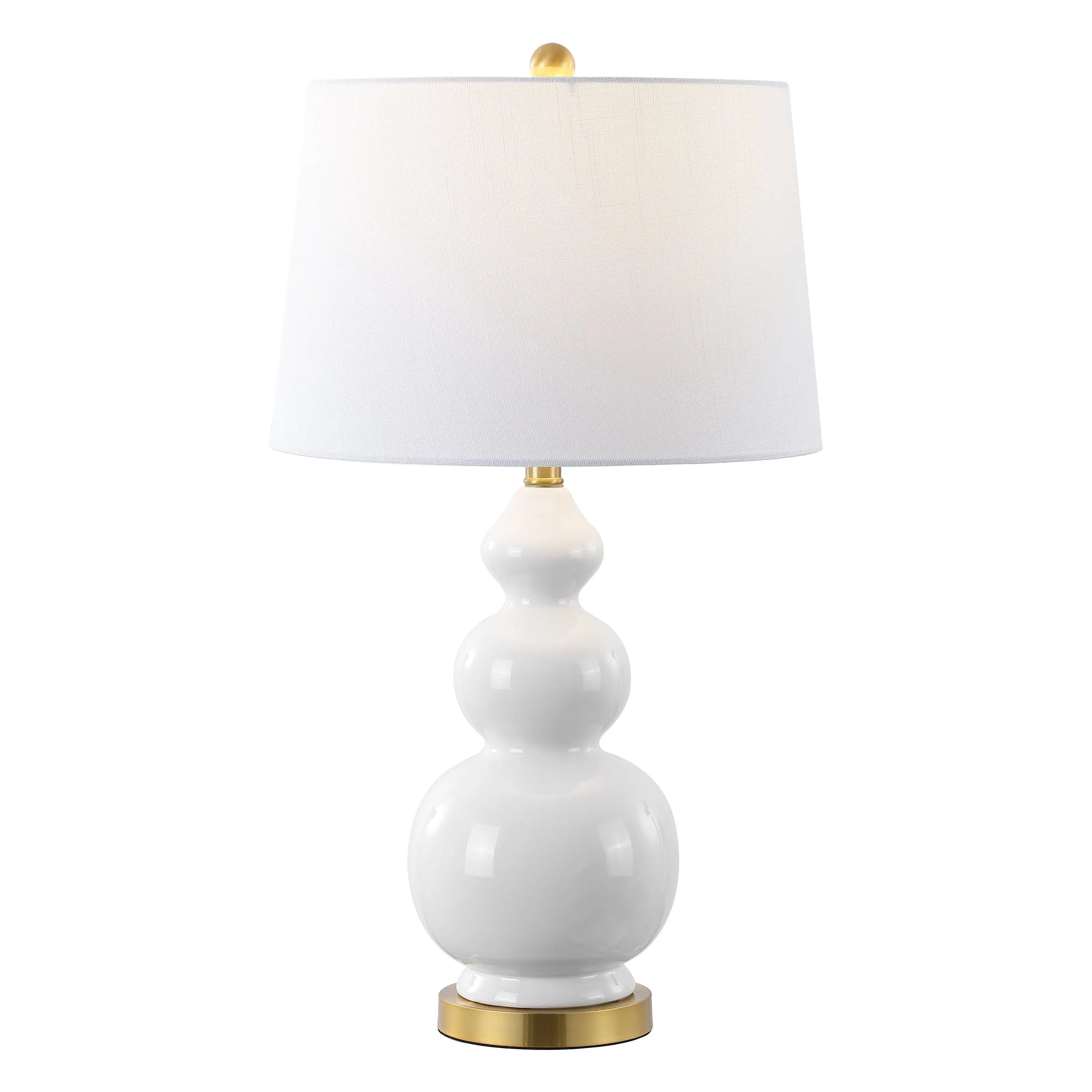 28" Gold Novelty Table Lamp With Drum Shade Homeroots Lighting