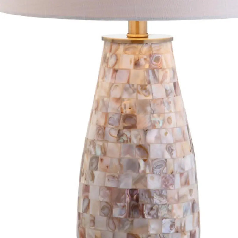 28" Gold Novelty Table Lamp With Drum Shade Homeroots Lighting