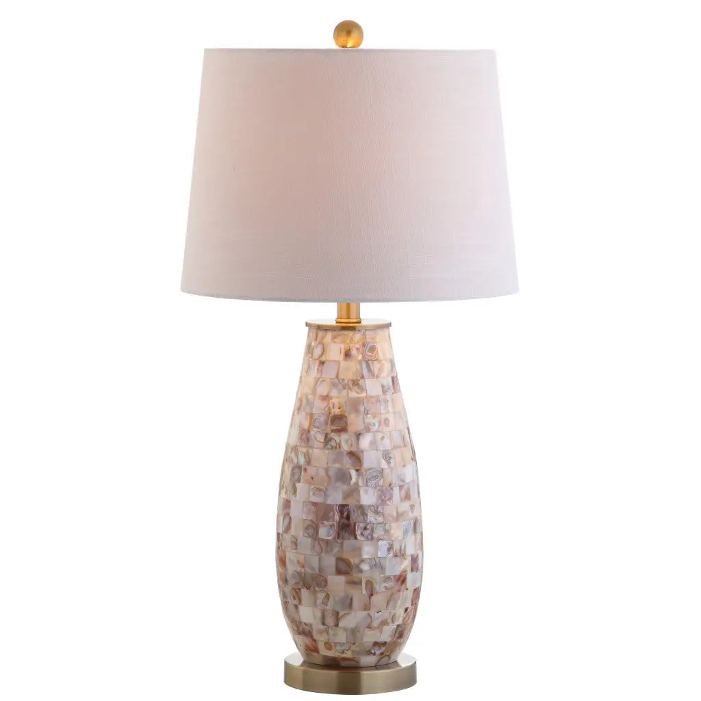 28" Gold Novelty Table Lamp With Drum Shade Homeroots Lighting